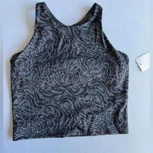 Tek Gear Gray Animal Print Athletic Tank Top